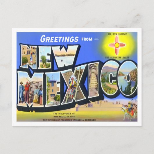 New Mexico Big Letters Briefkaart (Voorkant)