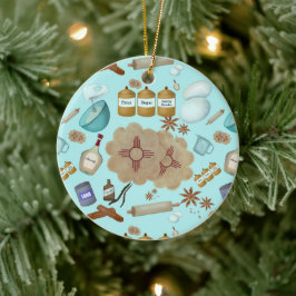 New Mexico Biscochito Cookies Zia Sun Keramisch Ornament