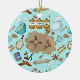 New Mexico Biscochito Cookies Zia Sun Keramisch Ornament