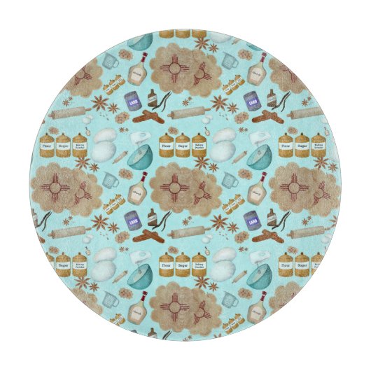 New Mexico Biscochito Cookies Zia Sun Snijplank (Voorkant)