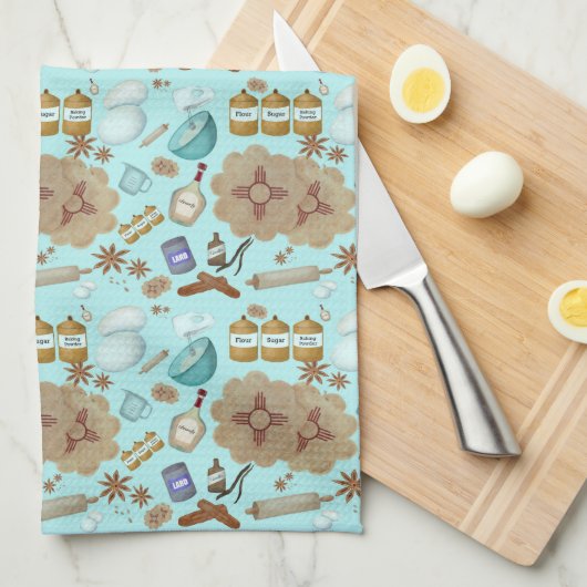 New Mexico Biscochito Cookies Zia Sun Theedoek (Quarter Fold)