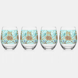 New Mexico Biscochito Cookies Zia Sun Wijnglas Zonder Voet