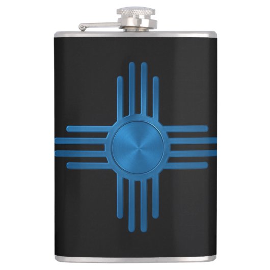 New Mexico Blauw Heupfles (Voorkant)