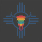 New Mexico Blauw  Sticker (Voorkant)