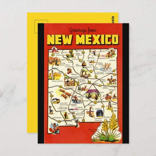  New Mexico Briefkaart (Voorkant / Achterkant)