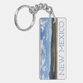New Mexico Bright Blue Sky en Mountains Sleutelhan Sleutelhanger (Voorkant Links)