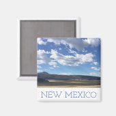 New Mexico Bright Blue Sky over Mountains Magnet (Voorkant / Achterkant)