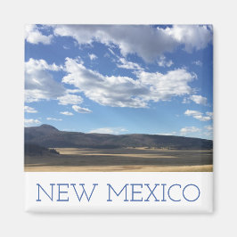 New Mexico Bright Blue Sky over Mountains Magnet