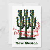 New Mexico Cactus Kerstmis Feliz Navidad Holiday Feestdagenkaart (Voorkant)