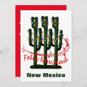 New Mexico Cactus Kerstmis Feliz Navidad Holiday Feestdagenkaart (Voorkant / Achterkant)