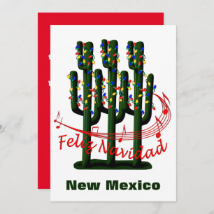 New Mexico Cactus Kerstmis Feliz Navidad Holiday Feestdagenkaart