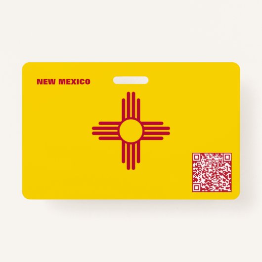 NEW MEXICO - Child ID - USA Flag Achtergrond Badge (Achterkant)