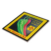 New Mexico Chili Land of Enchantment Red of Green Tegeltje (Zijkant)