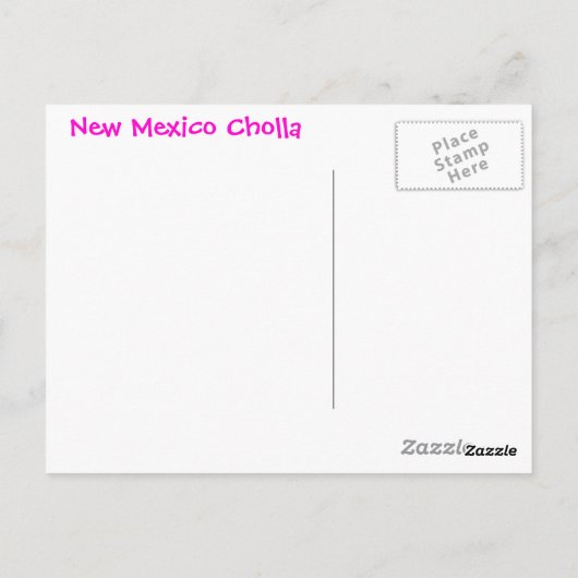 New Mexico Cholla in Bloei Briefkaart (Achterkant)