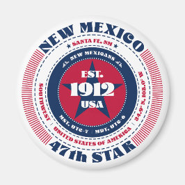 New Mexico Circle Typografie Souvenir Magnet