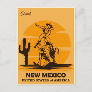 New Mexico  Cowboy Reizen Briefkaart