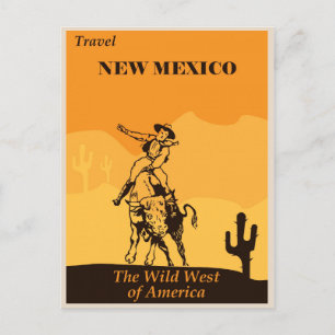 New Mexico  Cowboy Reizen Briefkaart
