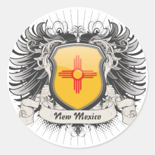 New Mexico Crest Ronde Sticker