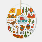 New Mexico Custom Family Trip Keepsake Kerstmis Keramisch Ornament (Links)