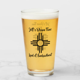 New Mexico Custom Naam Zia Sun Symbool Gift Beer G Glas