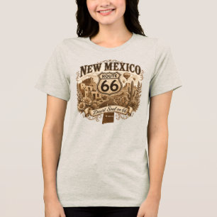 New Mexico Desert Soul Route 66 Heet Luchtballon  Tri-Blend Shirt