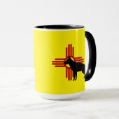 New Mexico Duitse herder GSD hond Zia symbool Mok (Voorkant rechts)