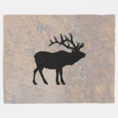 New Mexico Elk Fleece Deken (Voorkant (Horizontaal))