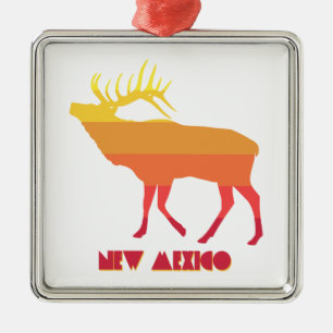 New Mexico Elk Metalen Ornament