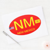 New Mexico* Europese stijl ovale Sticker (Envelop)