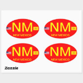 New Mexico* Europese stijl ovale Sticker (Vel)