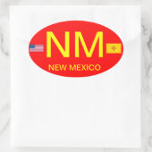 New Mexico* Europese stijl ovale Sticker (Tas)
