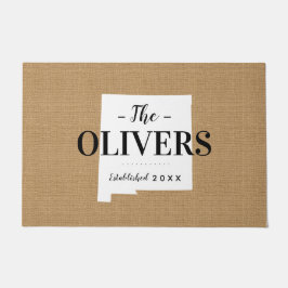 New Mexico Familie Monogram Staat Deurmat