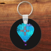 New Mexico Festival Hot Air Balloon Zia Gift  Sleutelhanger (Voorkant)