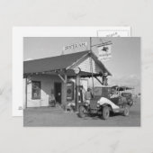 New Mexico Filling Station, 1936 Briefkaart (Voorkant / Achterkant)