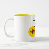 New Mexico Flag Cycling Tweekleurige Koffiemok (Links)
