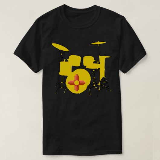 New Mexico flag drums  T-shirt (Design voorkant)