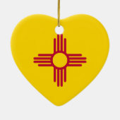New Mexico Flag Heart Ornament (Achterkant)