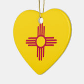New Mexico Flag Heart Ornament (Links)
