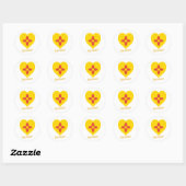 New Mexico Flag Heart Ronde Sticker (Vel)