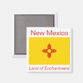 New Mexico Flag Magnet (Voorkant / Achterkant)
