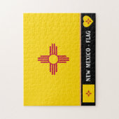 New Mexico Flag & New Mexico State USA/America Legpuzzel (Verticaal)
