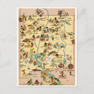 New Mexico Funny Map Briefkaart