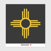 New Mexico Gele Zia Zon Sticker (Vel)