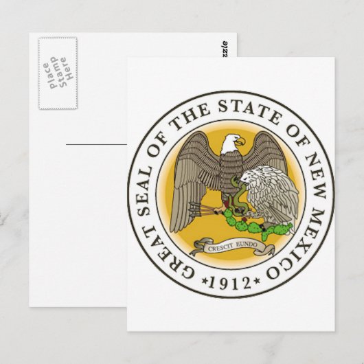 New Mexico Great Seal Briefkaart (Voorkant / Achterkant)