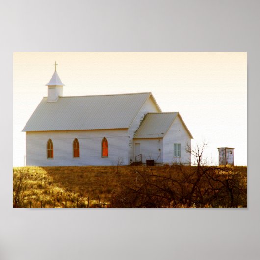 New Mexico Hillside Church Poster (Voorkant)