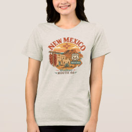 New Mexico Historische Route 66 Vintage Tri-Blend Shirt