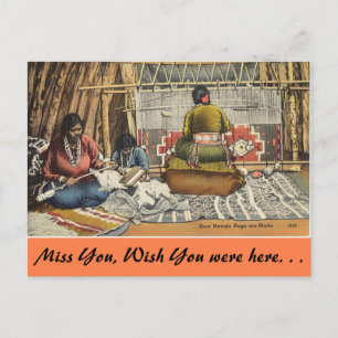 New Mexico, Hoe Rugs gemaakt wordt. Briefkaart