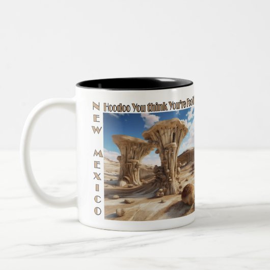 New Mexico Hoodoos Tweekleurige Koffiemok (Links)