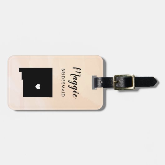 New Mexico kaart Bagagelabel, bruiloft feest welko Bagagelabel (Voorkant horizontaal)