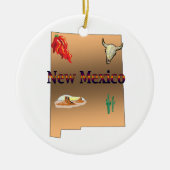 New Mexico Kerstboomversier Keramisch Ornament (Voorkant)
